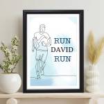 Run Any Name Run, Man Silhouette - Personalised Poster