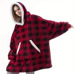 Red & Black Oversize Huggle Hoodie