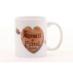 Wooden Heart Personalised Mug