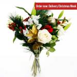 The Elegant Fresh Flowers Christmas Bouquet