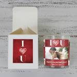 Photo Collage, I love You - Personalised Scented Candle