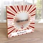 Any Photo and Message Confirmation Red - Wooden Photo Blocks