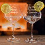 Personalised Set of Two Gin & Tonic Glasses - Tipperary Crystal Eternity