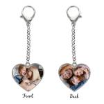 Any Photo Personalised Heart Shaped Keyring