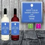 Keep Calm Personalised Wine