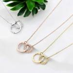 Gold or Rose Gold Interlink Necklace