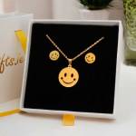 Smiley Face Necklace and Earrings