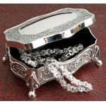 Oblong Trinket Box with Flowers - Engraved With Your Message