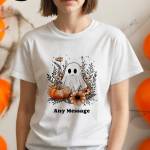 Halloween, Ghost and Pumpkin - Personalised T-Shirt