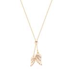 Tipperary Crystal Angel Wings Bolo Chain Gold Pendant