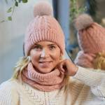 Ladies Chunky Knit Hat & Cowl Gift Set