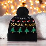 Merry Christmas Novelty Light Up Beanie Hat