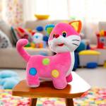 Plush Cuddly Polka Dot Cat