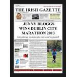 Dublin Marathon Winner - Female Newspaper Spoof