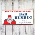 Bah Humbug Christmas Personalised Chocolate Bar