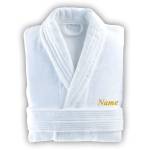 Embroidered Bathrobe - White