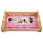 Pink Floral Photo Serving Tray