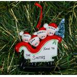 Personalised Christmas Ornament - Sleigh Family