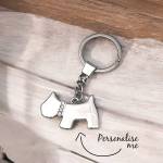 Silverplated Keyring - Engraved with your Dog's Name