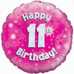 Happy 11th Birthday (PINK) Balloon in a Box