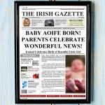 New Baby Girl Newspaper Spoof