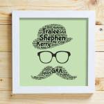 Man Word Cloud Box Frame