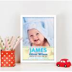 Any Photo Boy Baby Personalised Poster