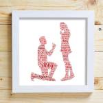 Proposal Personalised Word Cloud Box frame