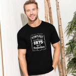 Vintage Date Born Black T-Shirt