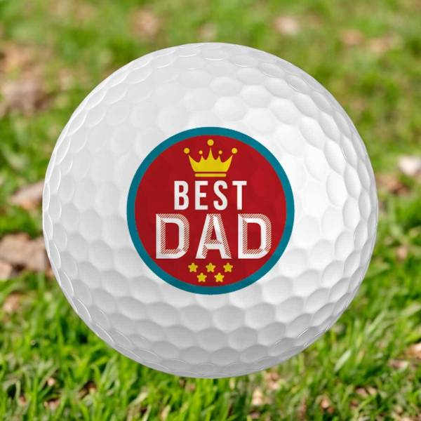 Best Dad Personalised Golf Balls - Set of 3 Balls