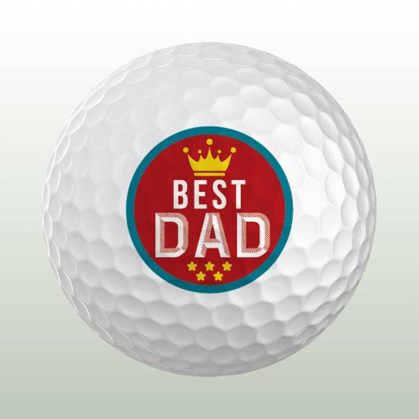 Best Dad Personalised Golf Balls - Set of 3 Balls