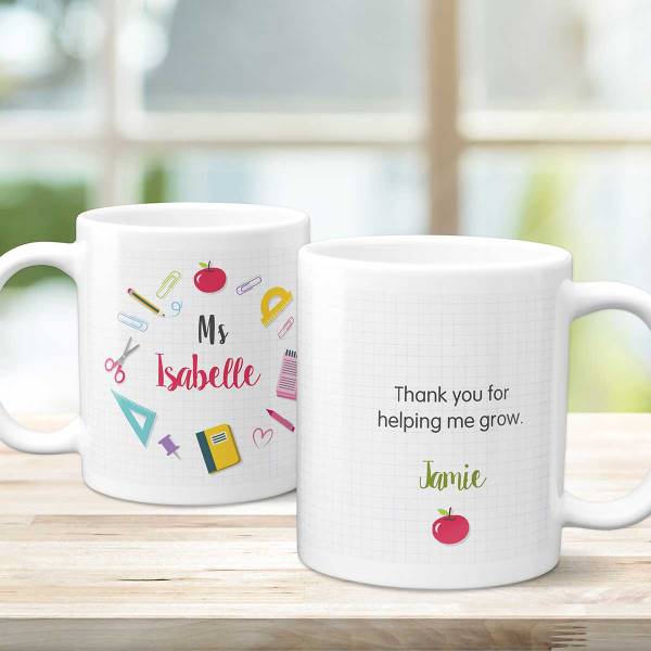 Ms Any Name Any Message Teacher's Day Personalised Mug