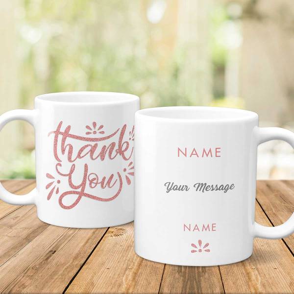 Thank You Any Message Personalised Mug