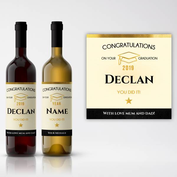 Congratulations On Your Graduation Personalised Wine