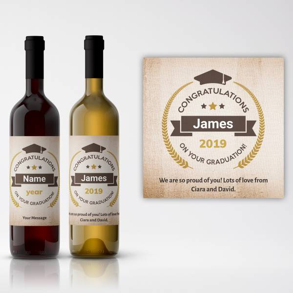 Any Message Congratulations On Your Graduation Personalised Wine