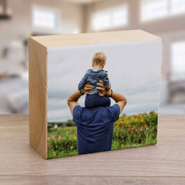 Personalised Photo - 4x4 Wooden Photo Block