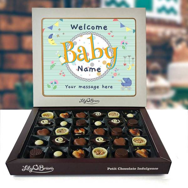 Welcome Baby Personalised Chocolate Box 290g