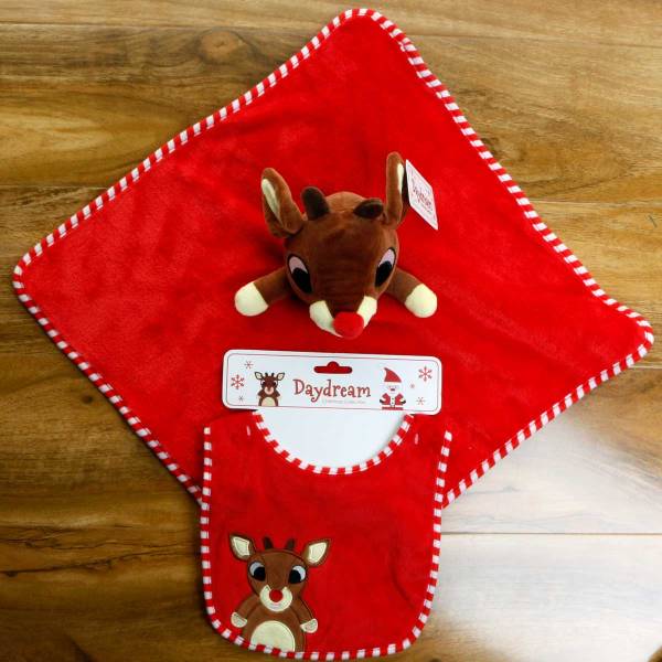 Personalised Baby Christmas Bib & Comforter