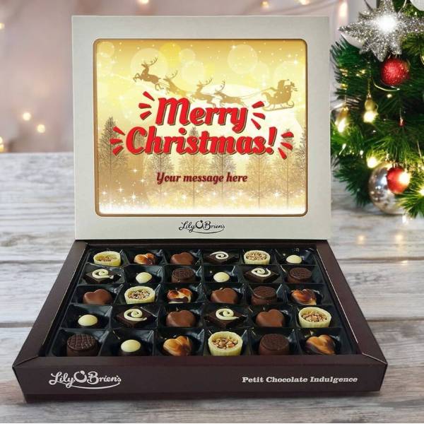 Merry Christmas Any Message Personalised Chocolate Box 290g