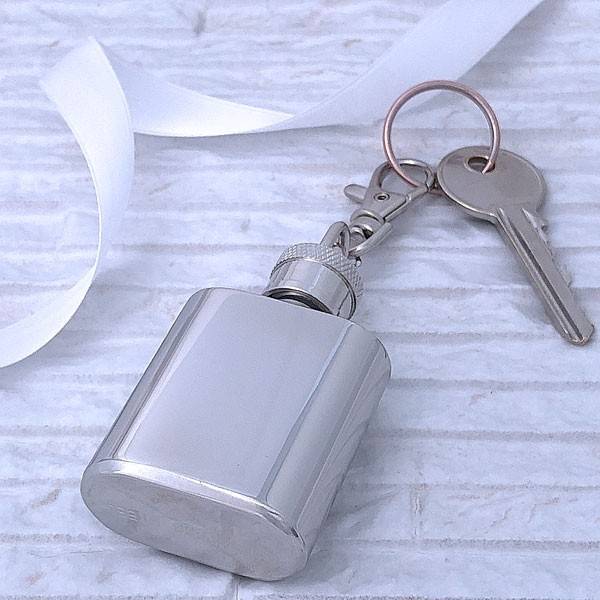 1oz Flask Keyring - personalised