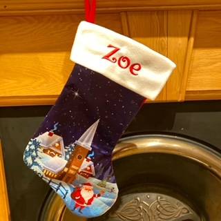 Navy Santa Personalised Christmas Stocking