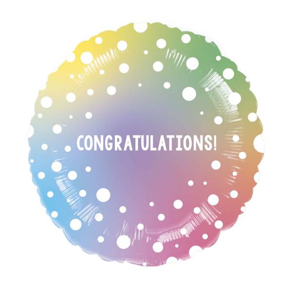 Congratulations Colourful Balloon in a Box