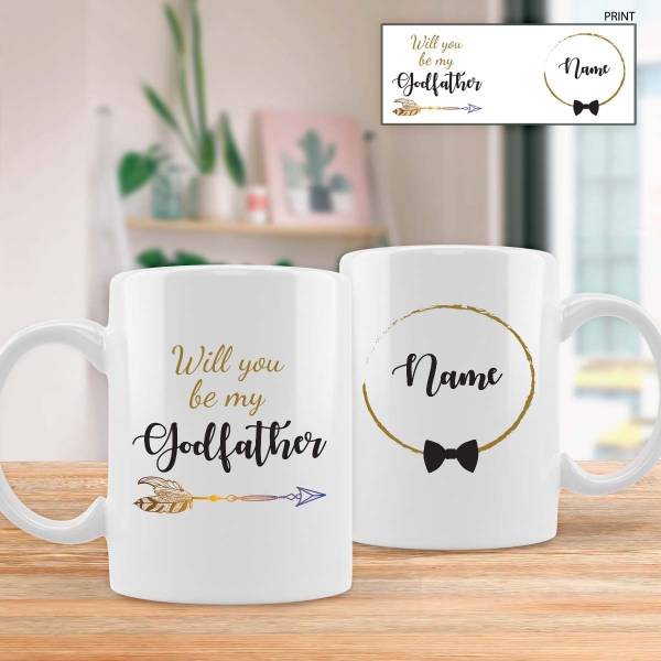 Will you be my Godfather? Personalised Mug