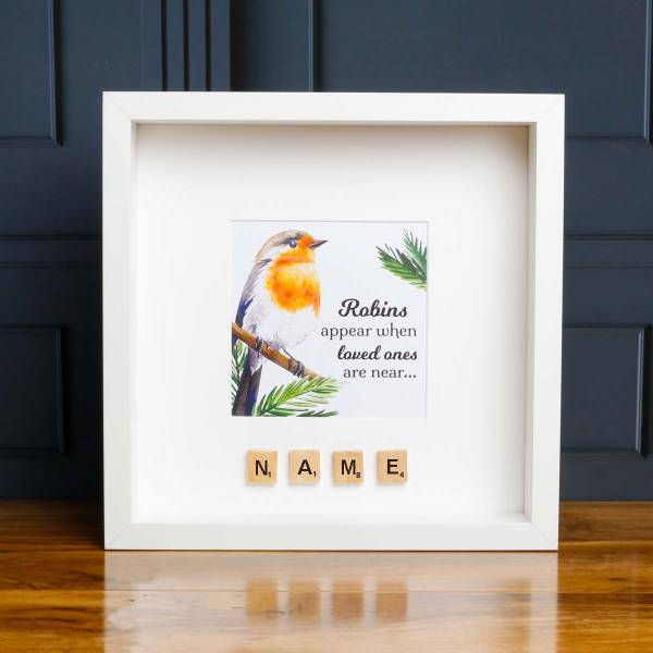 Robins Appear... Personalised Mounted Print