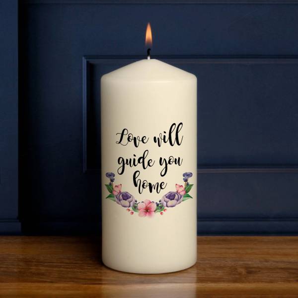 Any Message Flowers - Personalised Candle