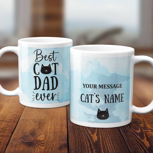 Best Cat Dad Ever - Personalised Mug