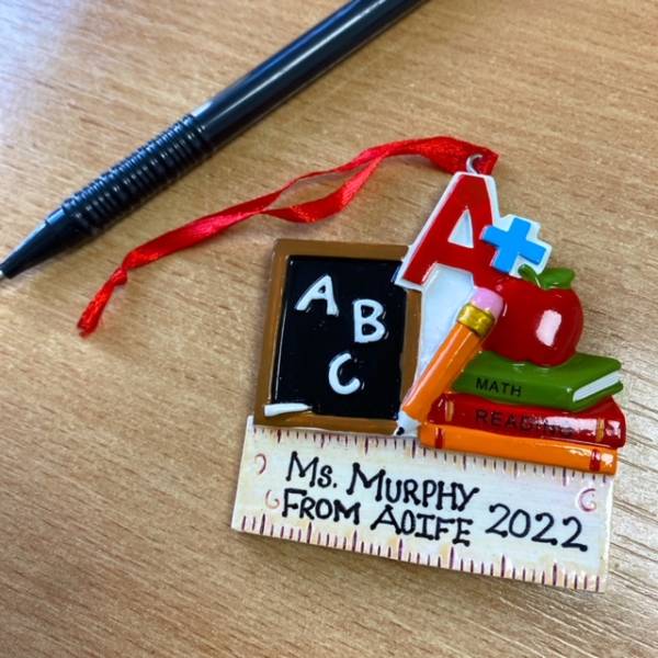 Personalised Ornament - A+ Teacher Ruler