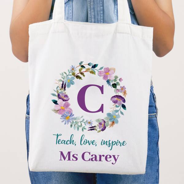 Teach, Love, Inspire Personalised Tote Bag