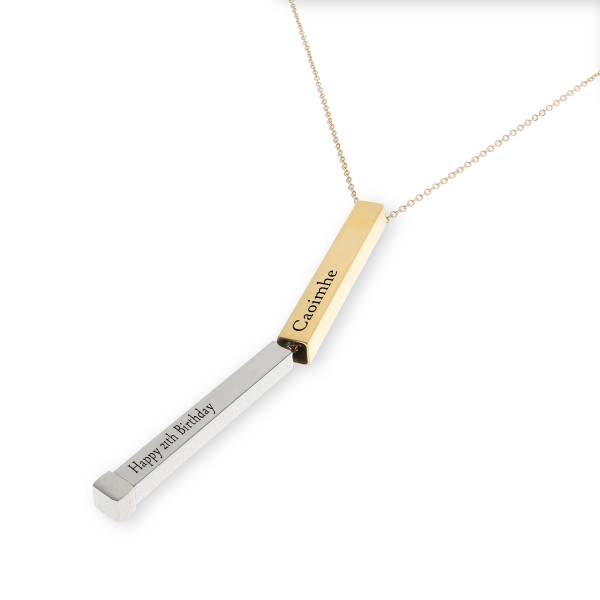 Personalised Secret Message Bar Necklace