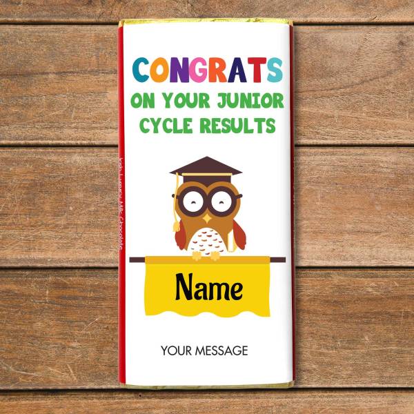 Congrats On Your Junior Cycle Personalised Chocolate Bar